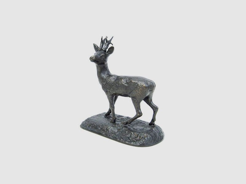 Lovergreen Bronzestatue Motiv Reh im Stillstand klein