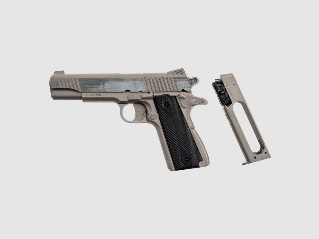 WIATRÓWKA CYBERGUN AUTO-ORDNANCE THOMPSON 1911 SILVER 4,5MM, zdjęcie 2 z 4