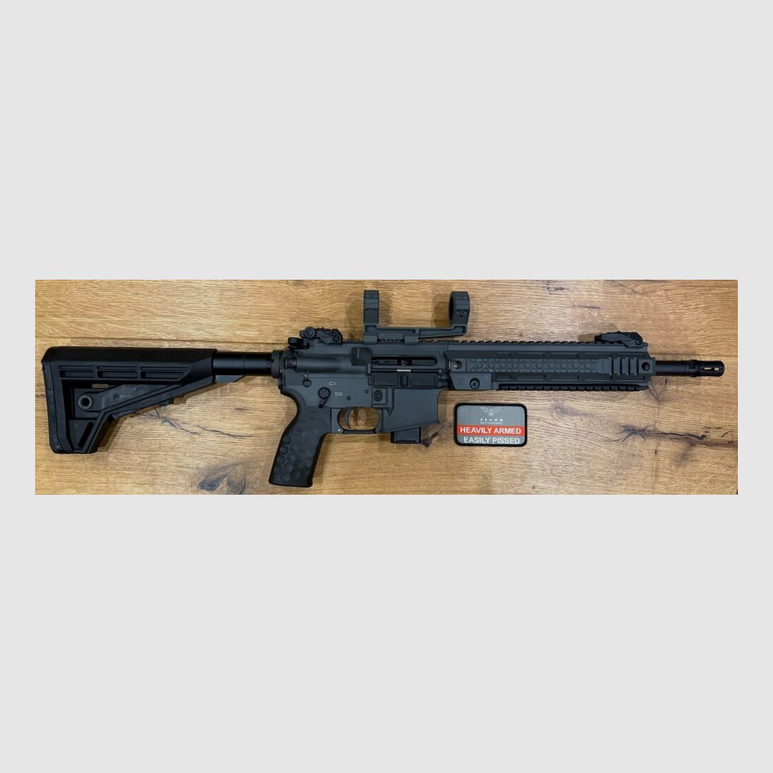 Oberland Arms OA-15 PR M9 Short 12" Heavy Barrel battleship grey