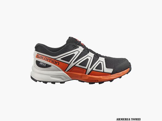 SALOMON – DZIECI – SPEEDCROSS CLIMASALOMON™ WODOODPORNY J Czarny/Lunar Rock/Pomidor Wiśniowy