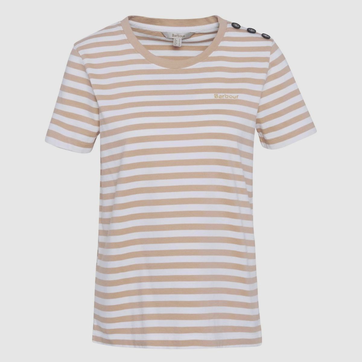 BARBOUR T-Shirt Ferryside Striped Toast