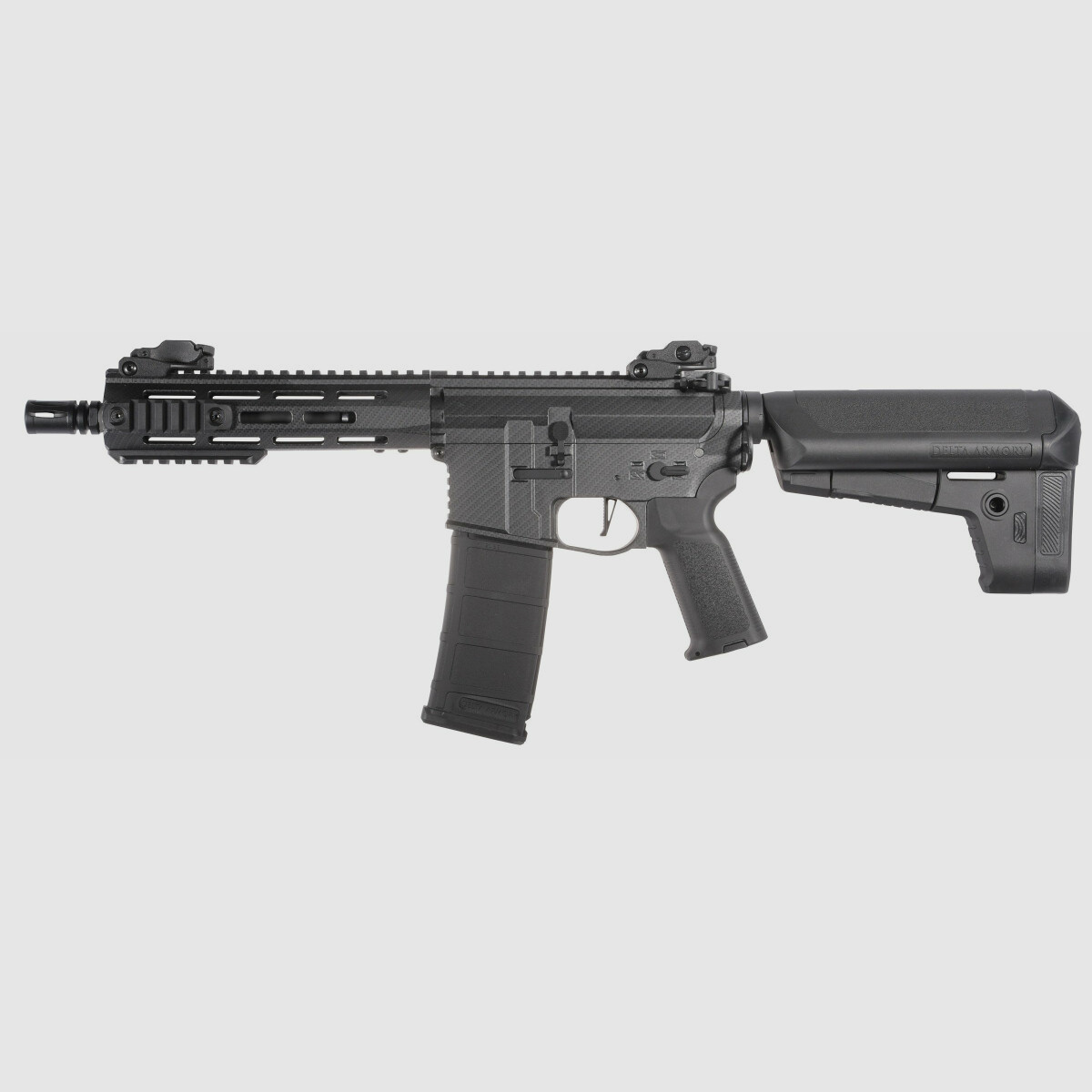 M4 AR15 M-LOK 8 pollici CHARLIE Carbon S-AEG Fucile Airsoft Libero da 18 anni | Delta Armory