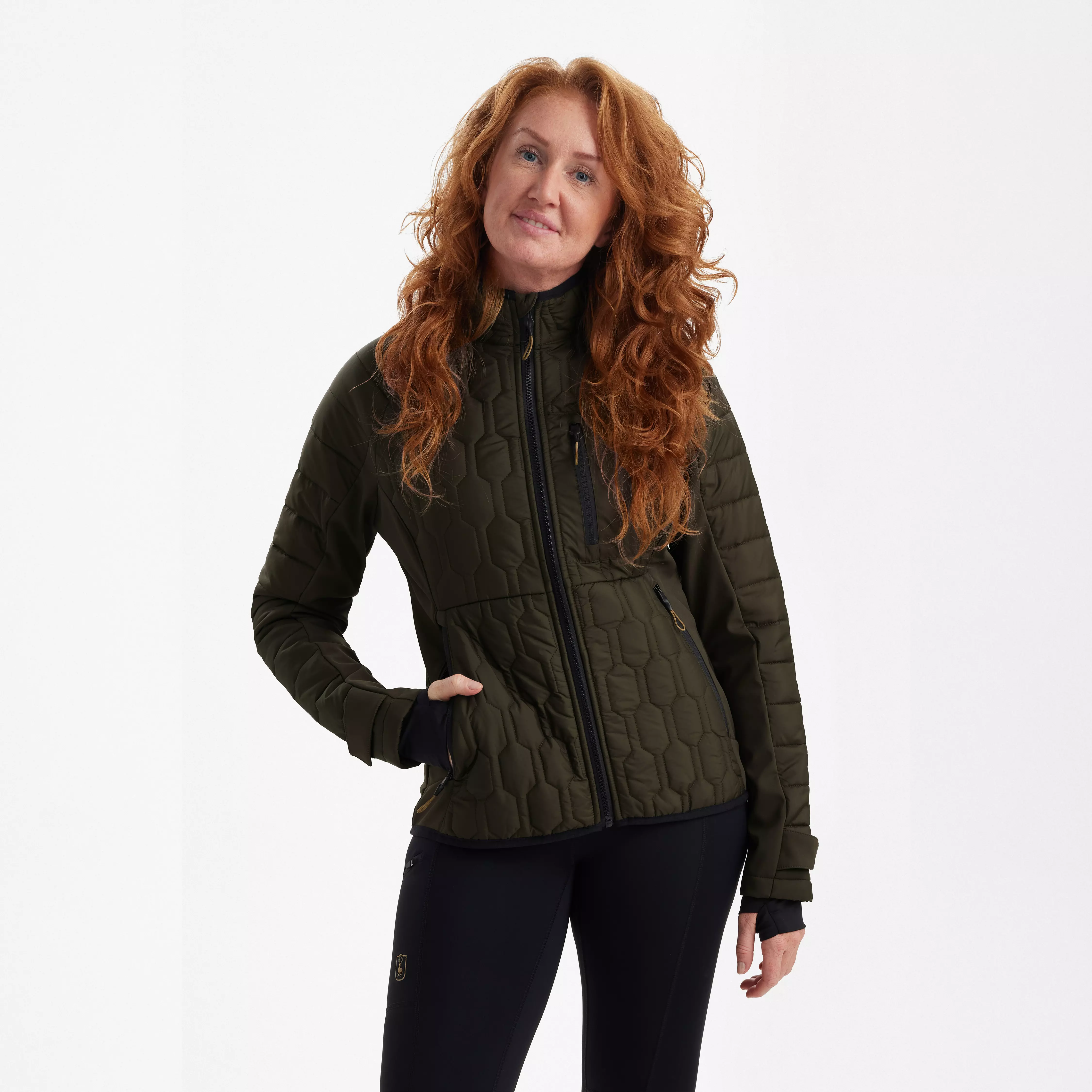 Lady Mossdale kurtka pikowana - Forest Green