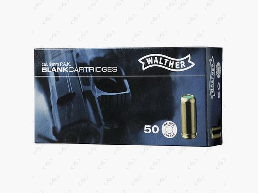 Boite de 50 cartouches à blanc WALTHER calibre 9 mm PAK