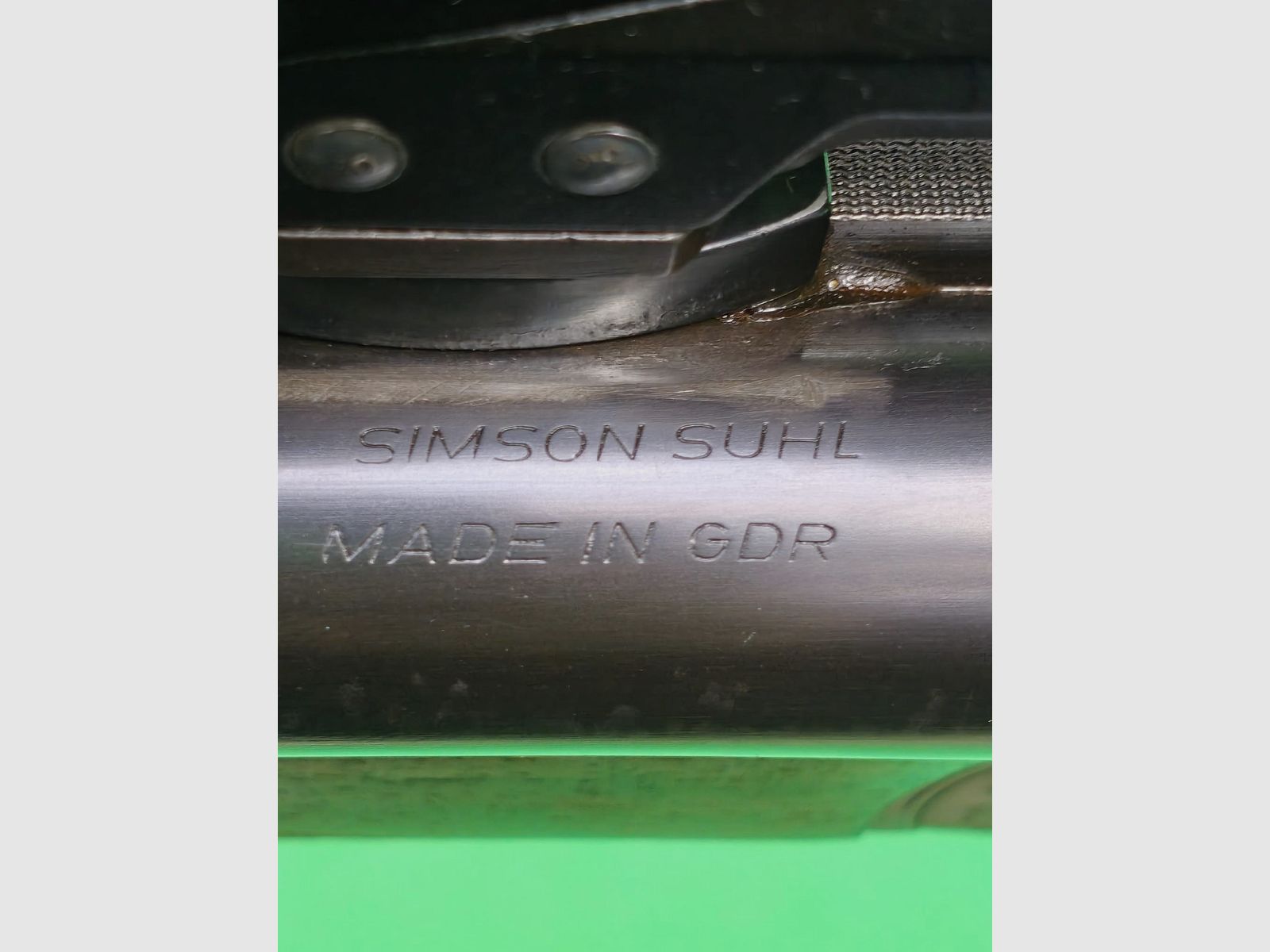 Simson Suhl drilling with insert barrel / Schmidt & bands on swivel mount
