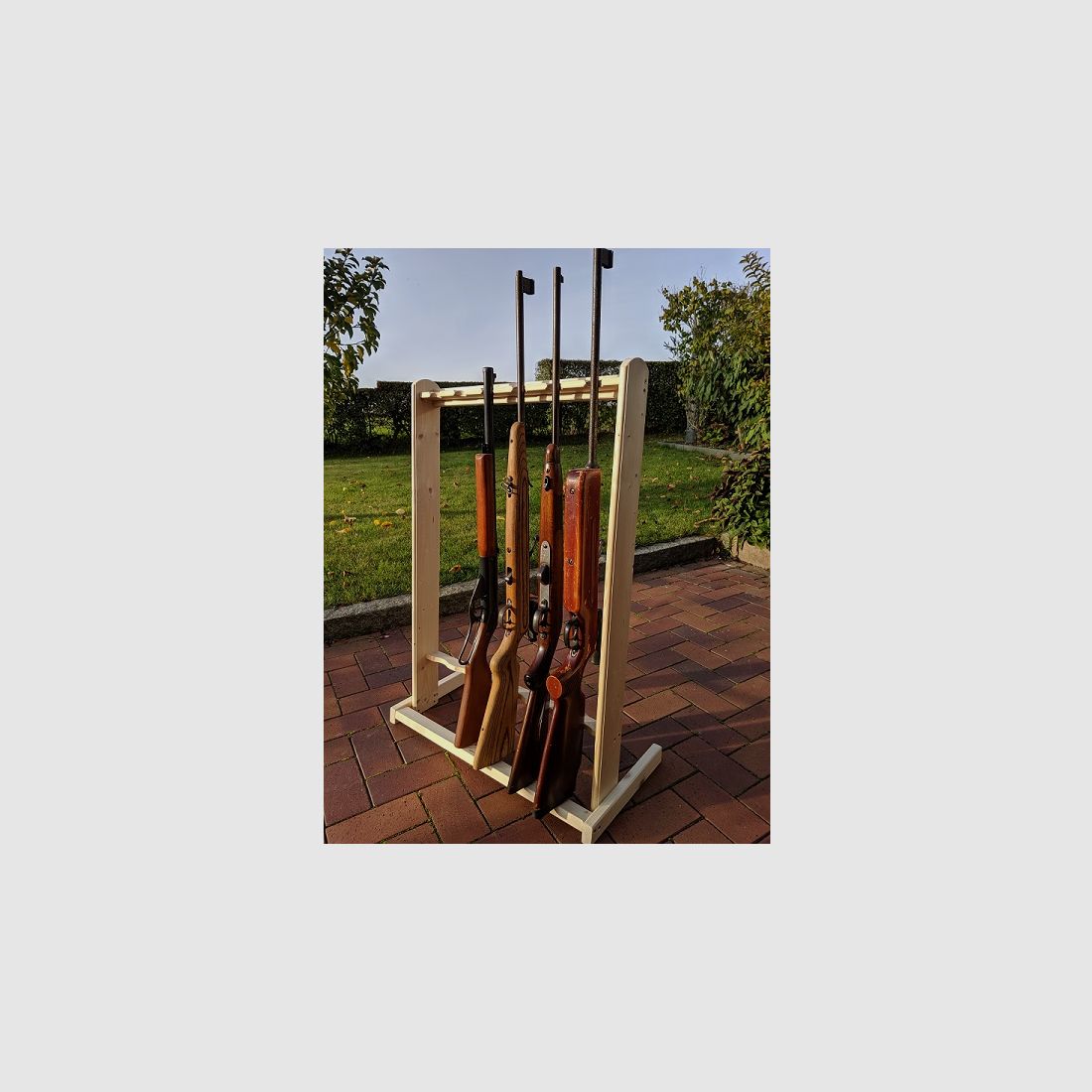 Waffenständer Gewehrständer Gun Rack Bausatz aus Holz für 6 Langwaffen aller Art incl. Versand