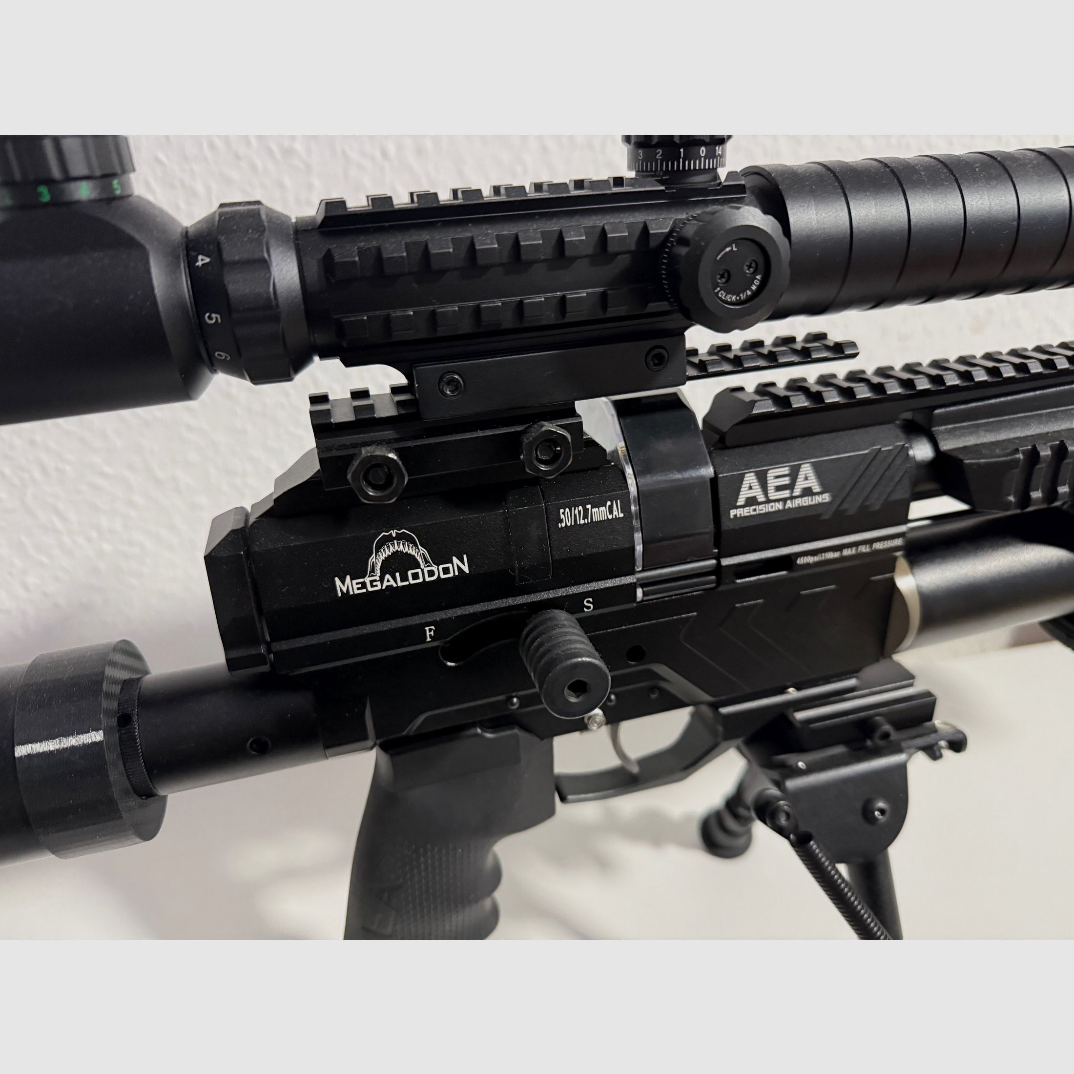 AEA Airgun Megalodon Cal. 5,0. 12,7mm Ware neuwertig Mit viel Zubehör 