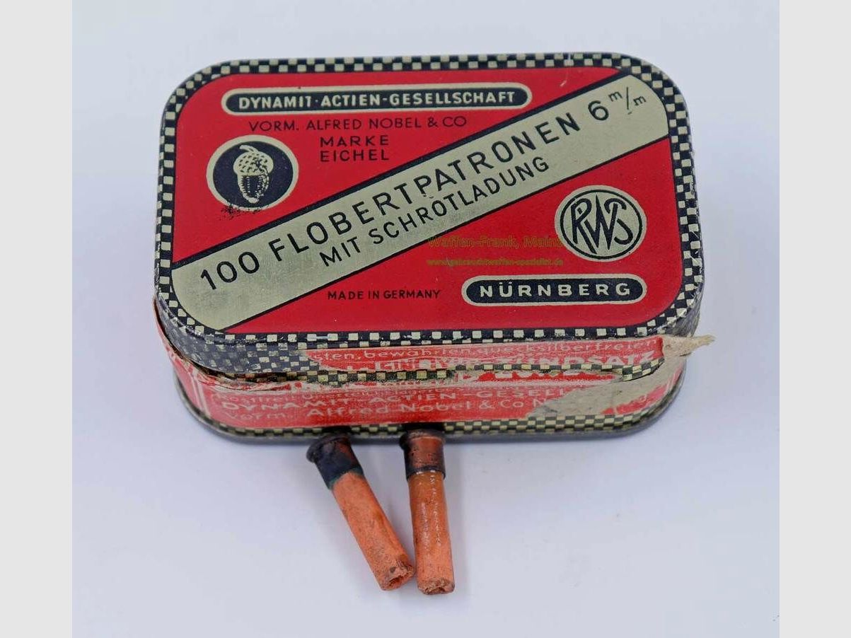 RWS (Dynamit AG) Nuremberg Flobert in original tin can 6mm Flobert simple