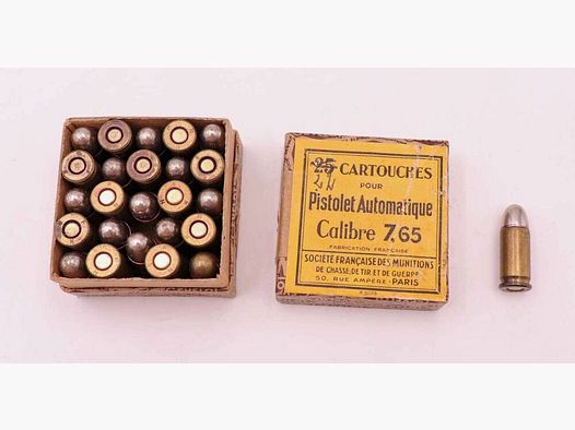 Société Française Pistolenmunition 7,65mmBrowning/.32ACP