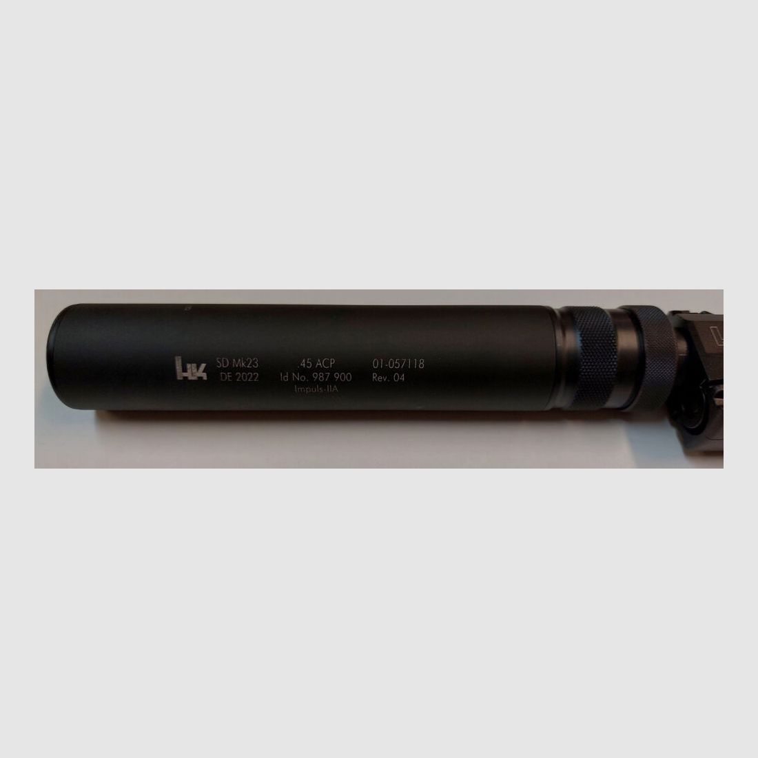 Brügger & Thomet silencer Brügger & Thomet for pistol Heckler & Koch HK MARK23 SOCOM in caliber .45ACP M16x1