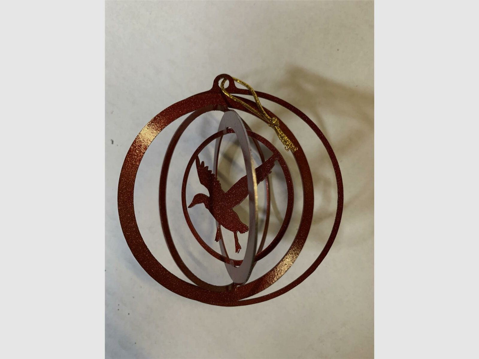 Conjunto de decoración Lovergreen con 4 bolas de animales rojas - Metal