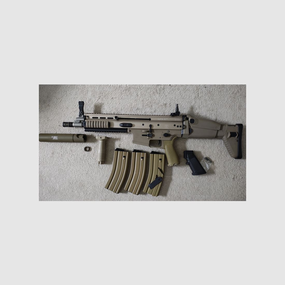 WE Scar L mit FN Markings GBB Gas Blowback und Extras