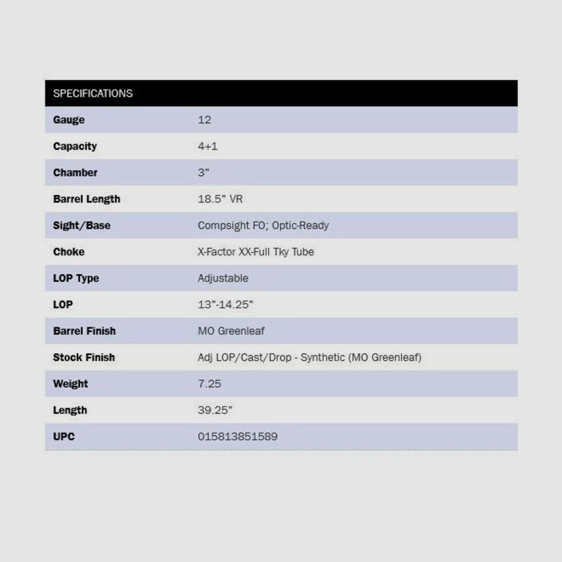 Mossberg 940 Pro Turkey 18,5" (5 Zoll) 12/76