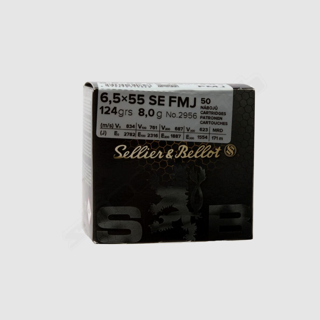 Sellier & Bellot FMJ 9,0g/ 124grs., 50 Stk. 6,5x55
