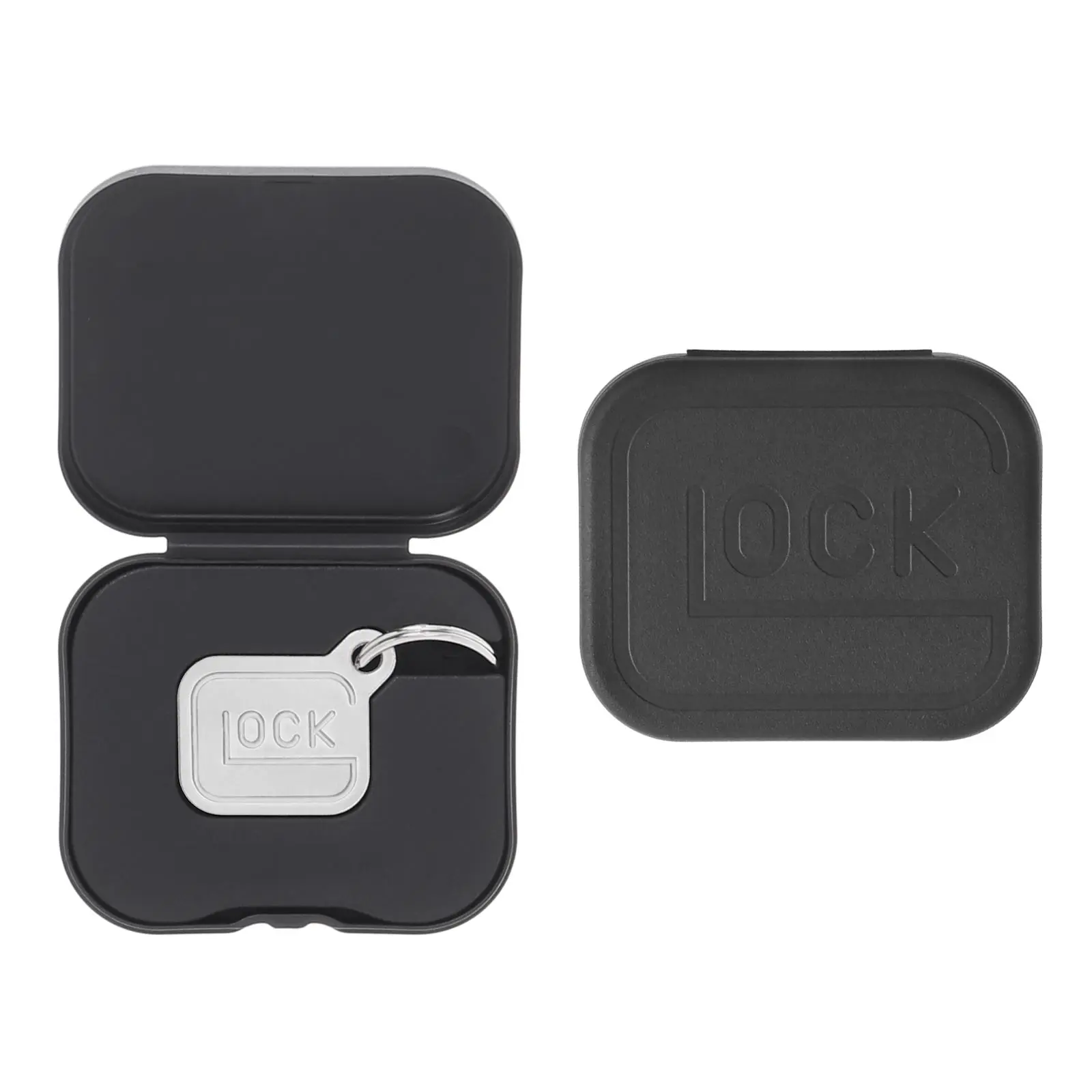 Portachiavi Glock "Logo" - metallo placcato argento - argento - ca. 2,8 × 2,4 cm, immagine 2 di 2