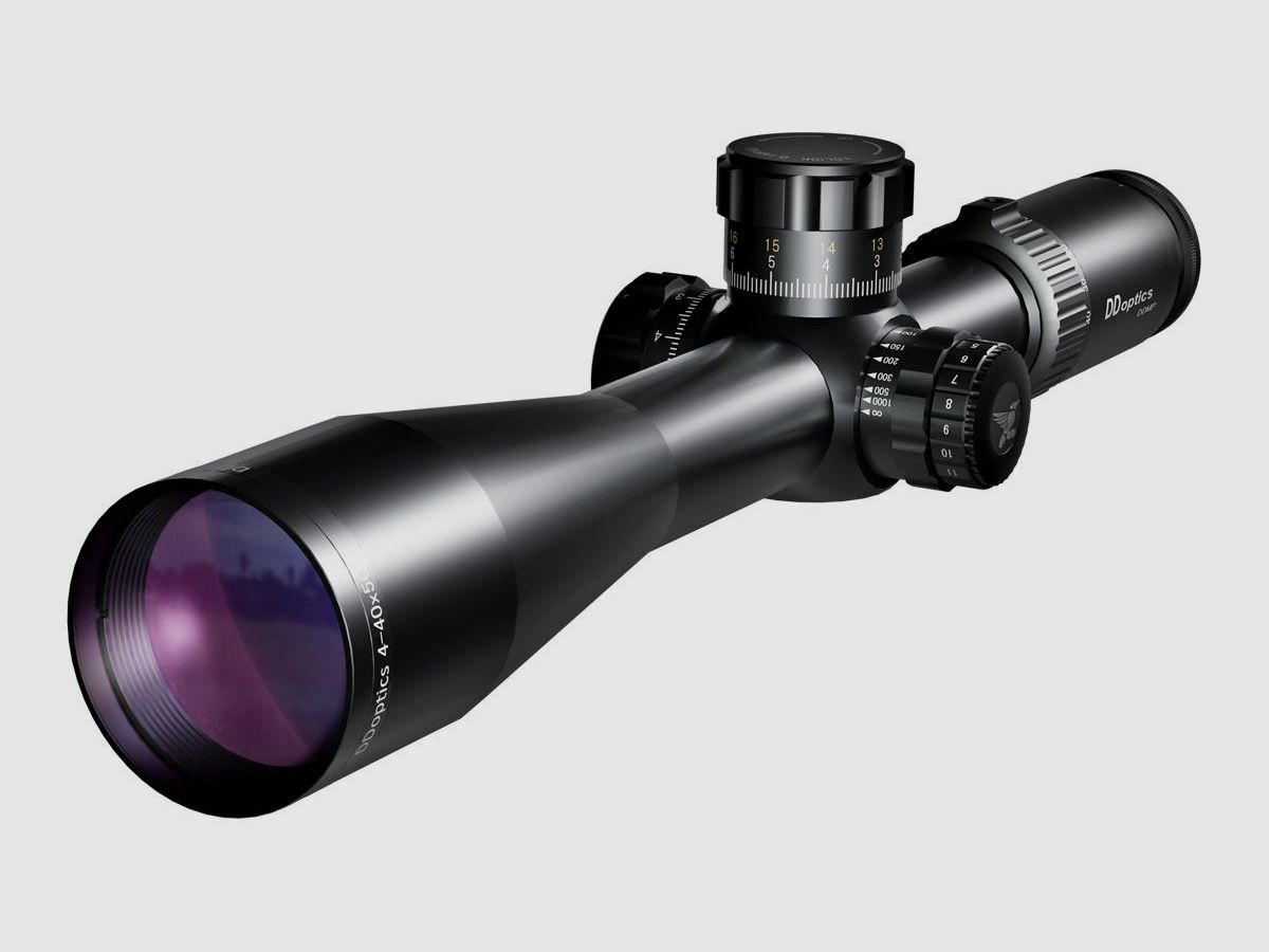DDoptics DDMP V10 4-40x50 tac-A MRAD 2BE riflescope illuminated reticle: manual illuminated reticle