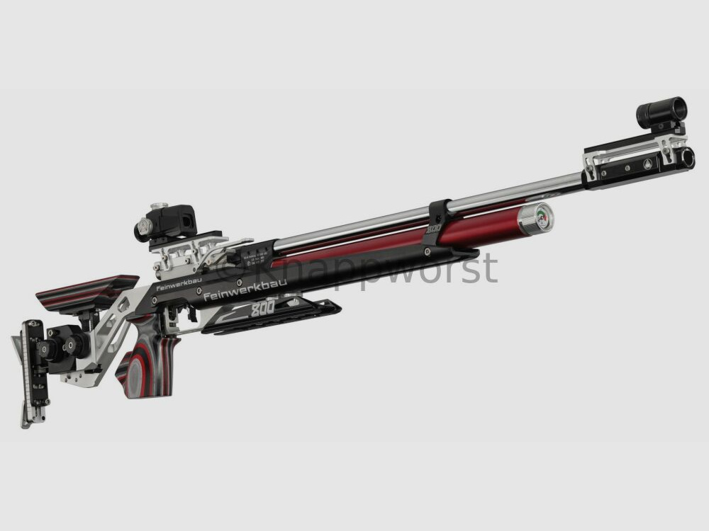 Feinwerkbau Feinwerkbau 800 Alu Silber/Rot Schaftkappe Comfort-line