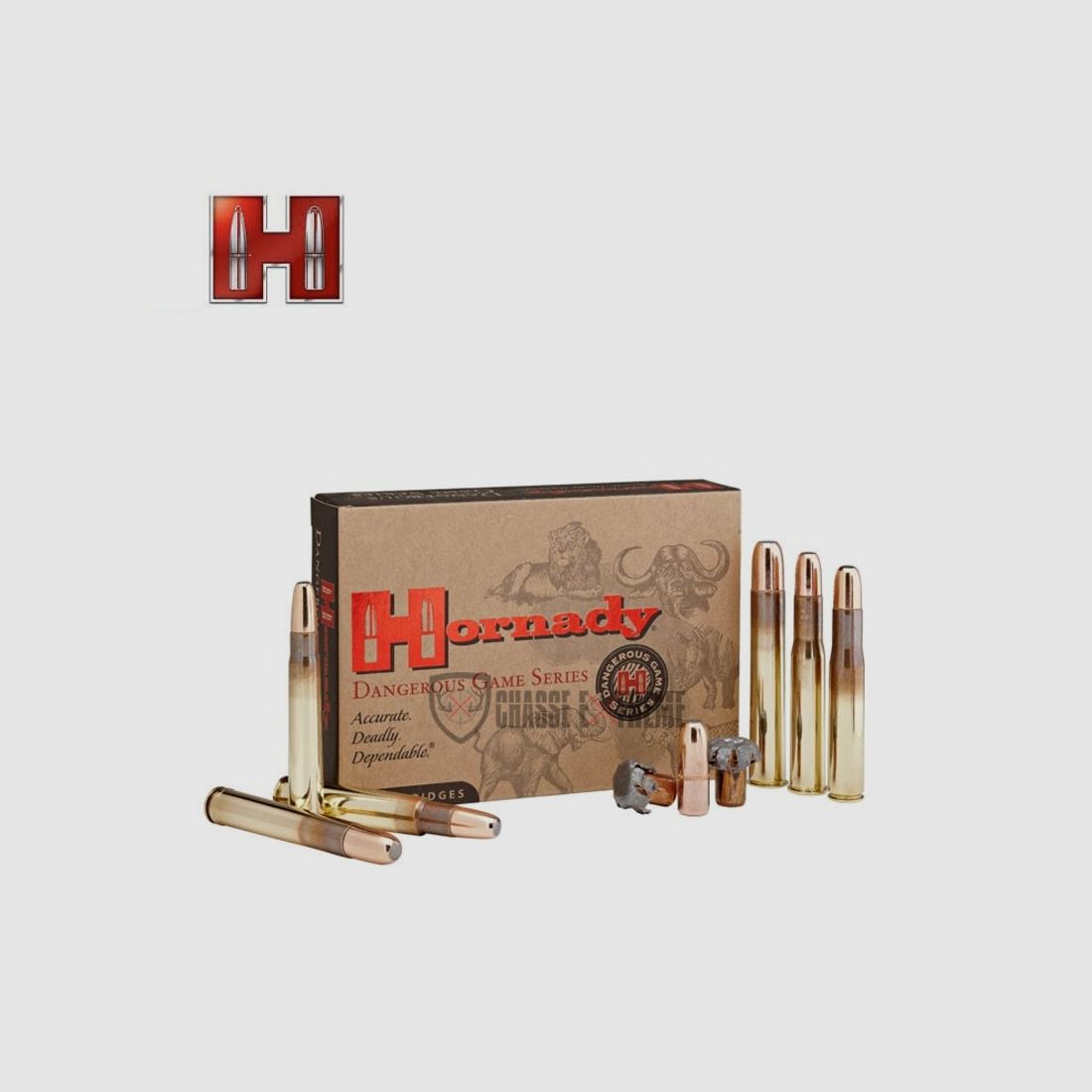 20 Patronen HORNADY Dangerous Game Series 470 Nitro Express 500 Gr DGX Bonded