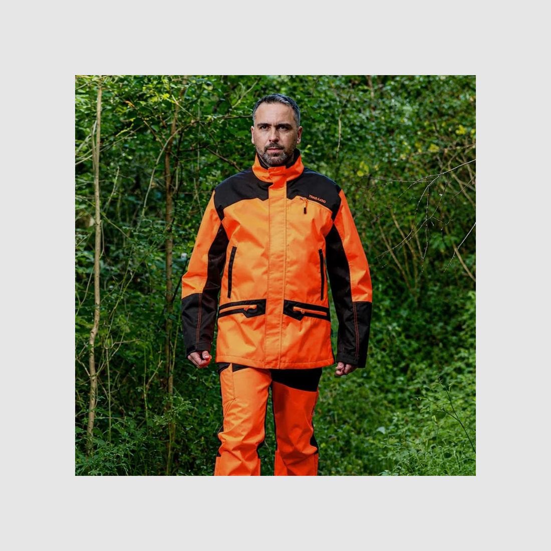 Veste de traque Treeland Resist orange et verte, image 7 sur 8