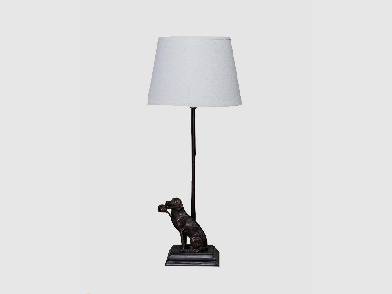 Lovergreen lampen met dierenmotieven motief labrador met eend lamp + lampenkap 20 cm