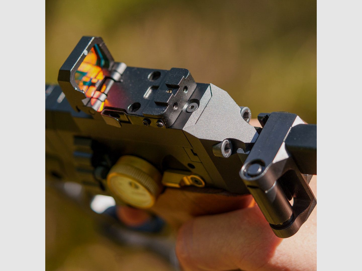 KOMBI | RED DOT SIGHT MOUNT rail + buttstock adapter | CNC ALU | black anodized | Huben GK1 | RMR 3.0