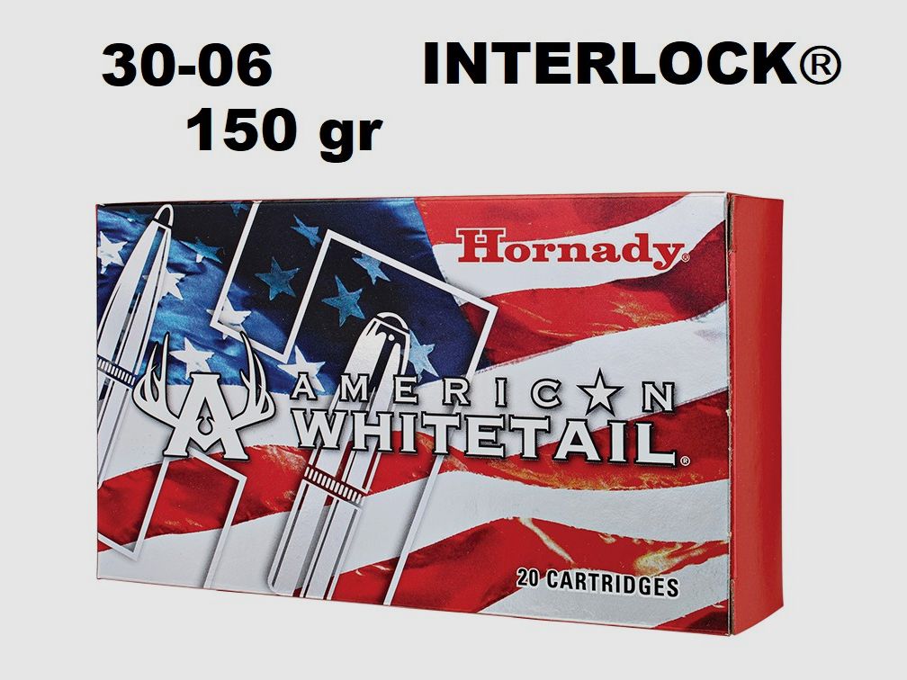 Hornady Büchsenmunition 30-06 WHITETAIL INTERLOCK 150 gr, Bild 1 von 2