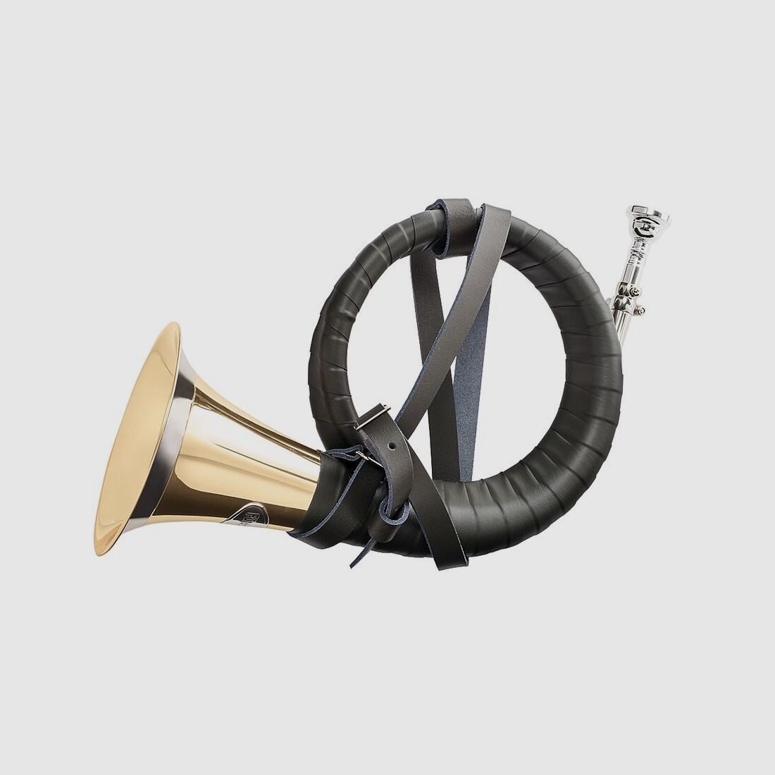 Fürst-Pless-Jagdhorn mit Lederumwicklung