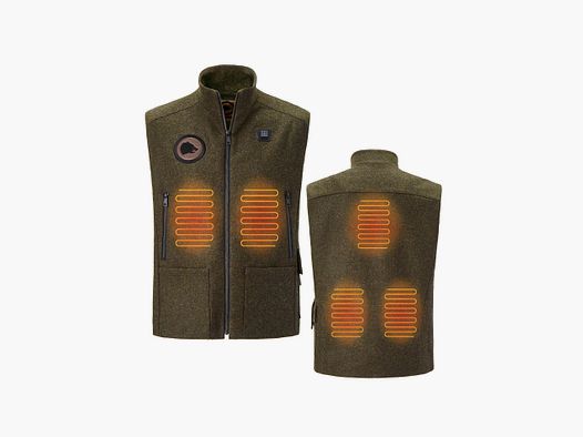 Heated hunting vest made of the best German loden