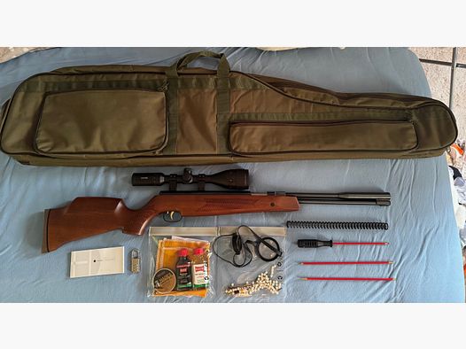 Weihrauch HW 97 Kaliber 5,5 Zielfernrohr HAWKE Futteral ExportFeder