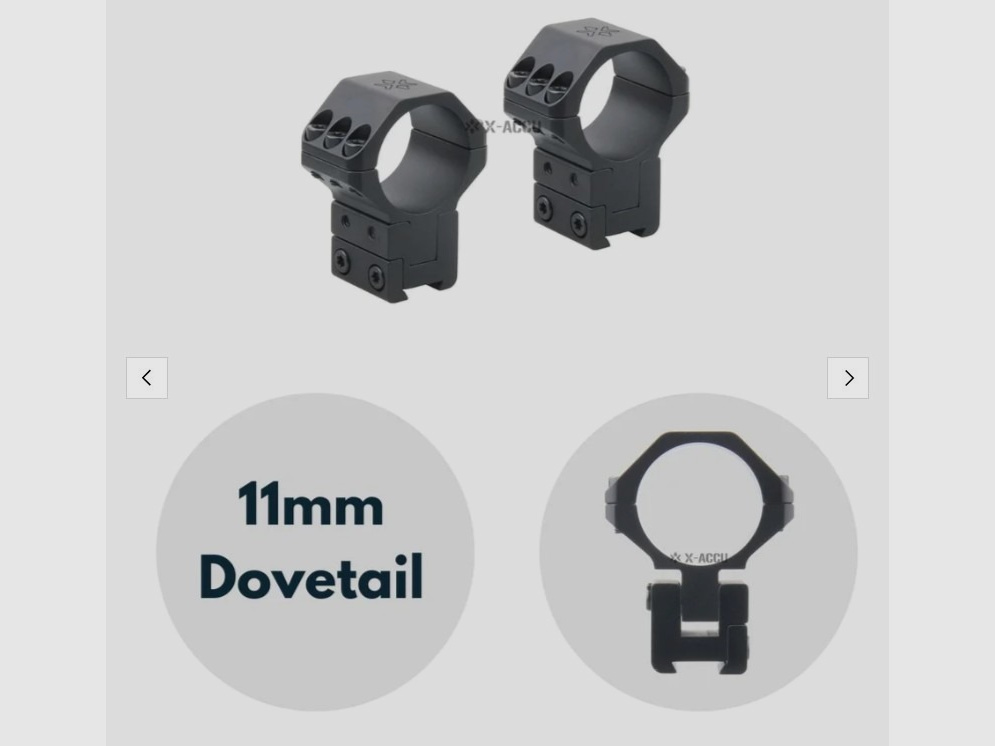 Vector Optics höhenverstellbare Montage Aluminium, Tubus 25,4 mm, 11 mm Dovetail,  33-39 mm