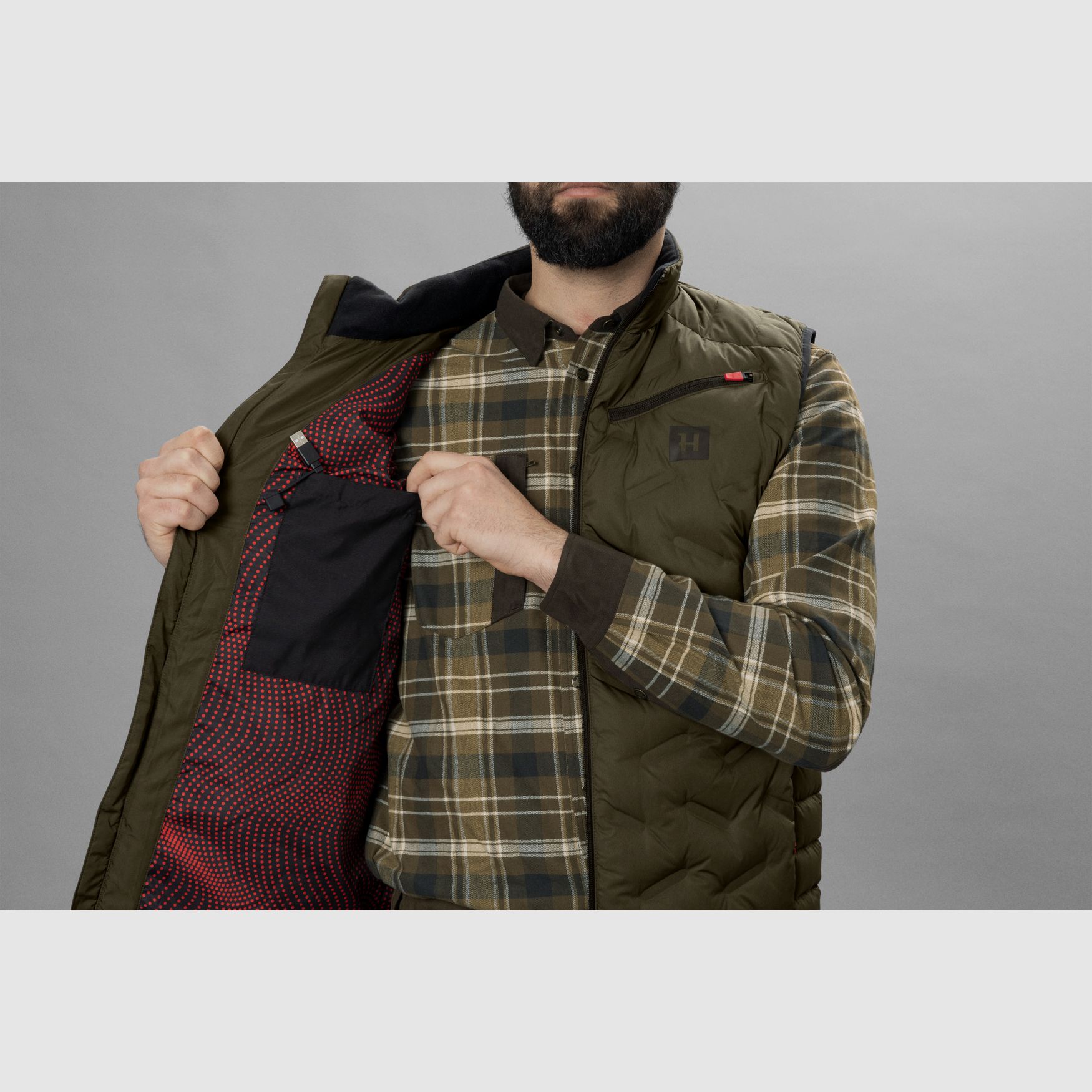 Härkila Clim8 Insulated Waistcoat - Willow green, image 3 of 8