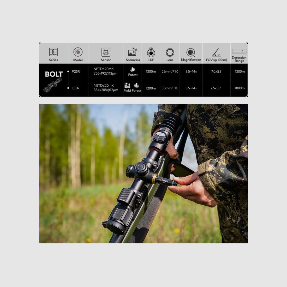 Compact Thermal Riflescope NOCPIX Bolt P25R, image 8 of 10