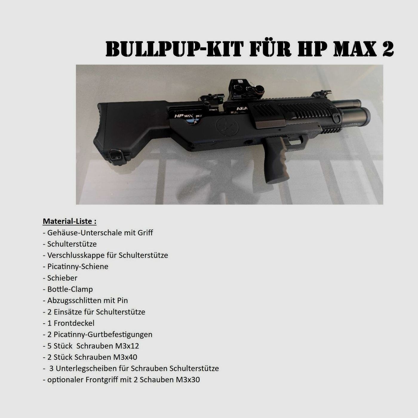 HP MAX 2 BULLPUP KIT  - die HP Max2 auf neuem Level !