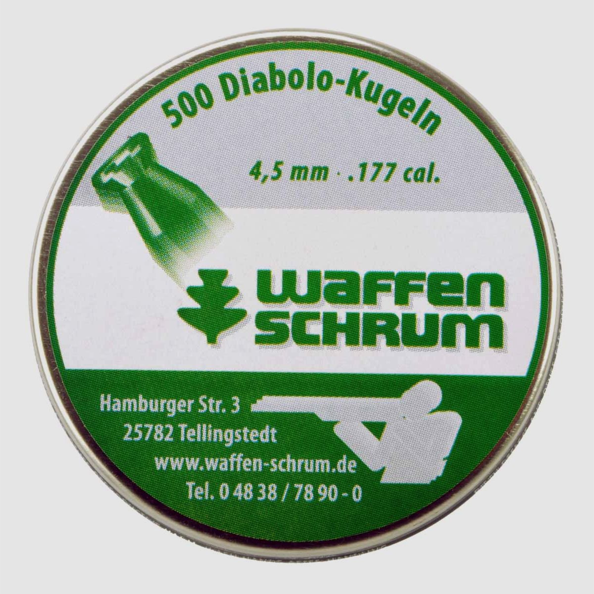 Diabolo 4,49mm glatt SCHRUM Hausmarke