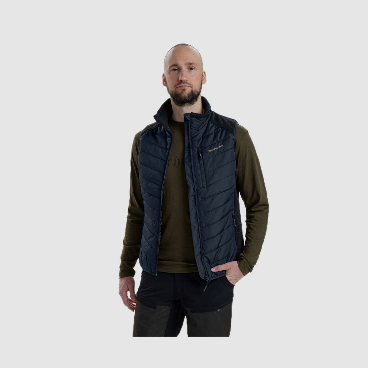 DEERHUNTER Gilet Moor Imbottito Blu Scuro