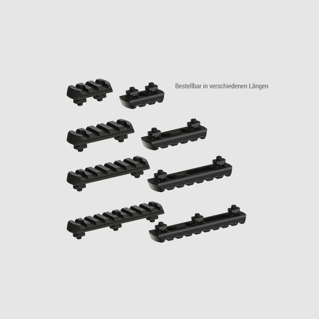 ERATAC M-LOK Adapter with Picatinny 5 Slots: from M-LOK to Picatinny (Weight 27 g)