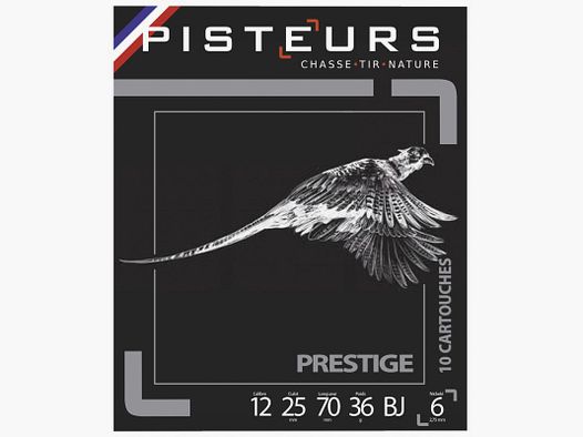 Pisteurs Prestige Cartridges Cal.12/70mm N°6 36G wad cartridge box of 10