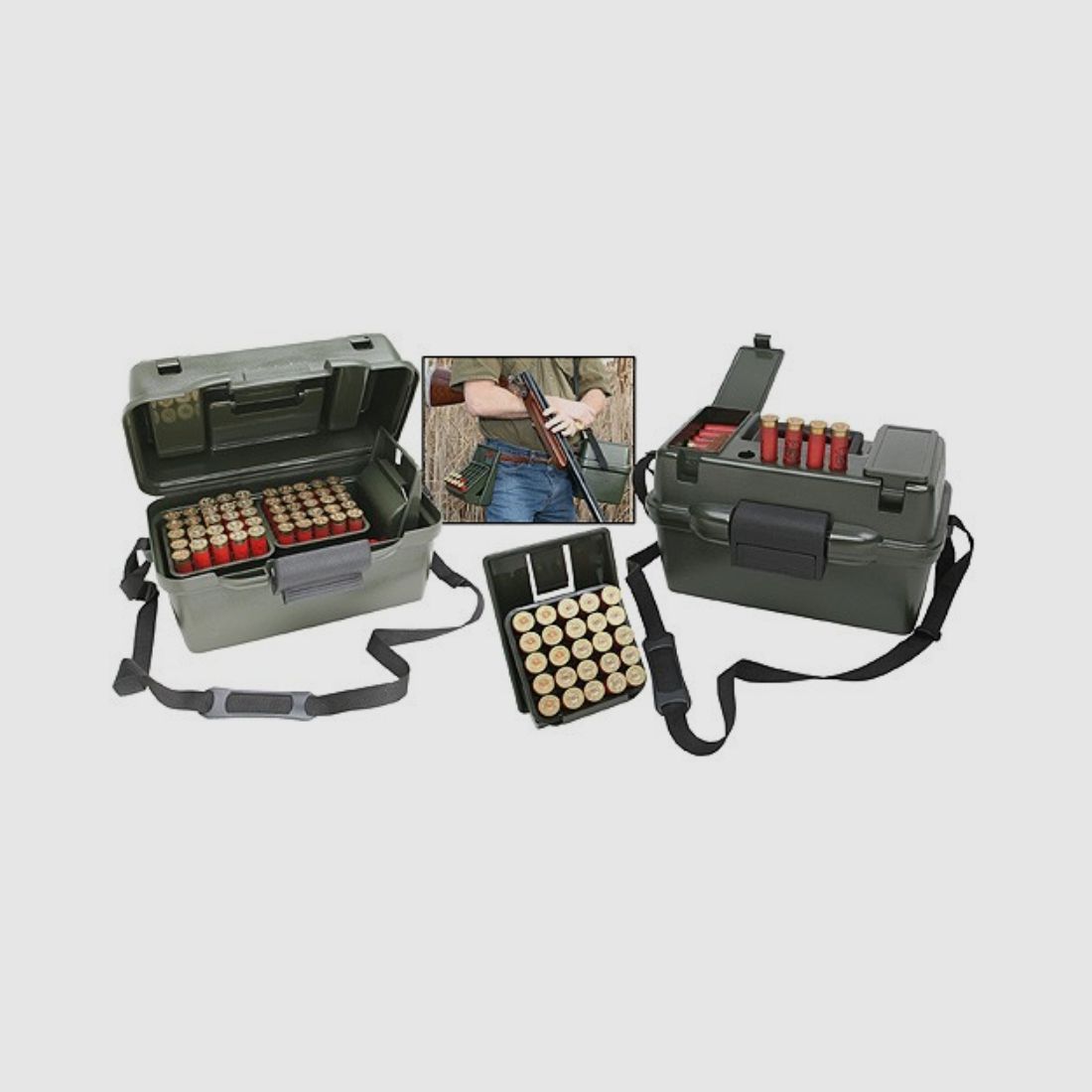 MTM Caja de cartuchos SH100-12-09 camuflaje salvaje para 100 cartuchos de perdigones .12