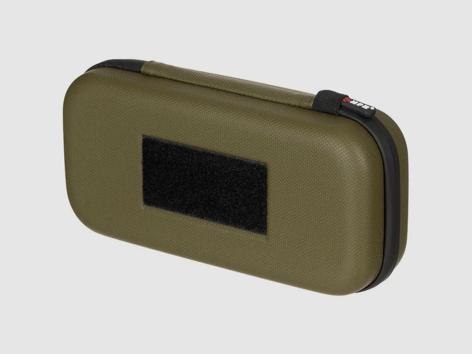 Bolsa de carcasa dura, grande, con lazos de velcro, oliva