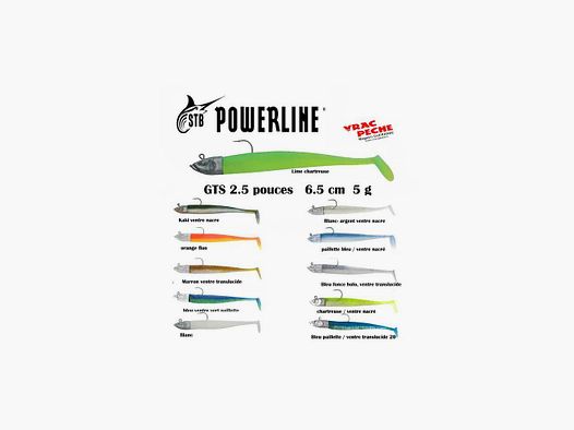 Powerline GTS 2,5" Glitzerblau Gummiköder