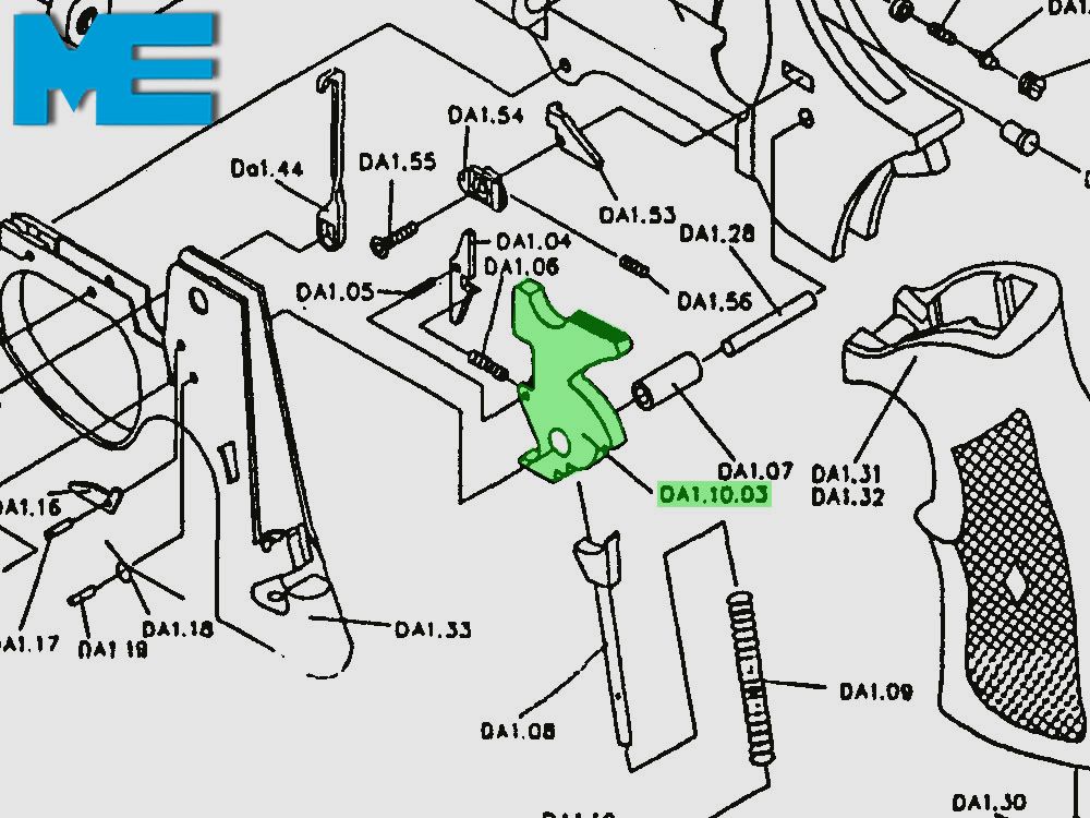 Hahn fĂĽr Revolver Bull Barrel, Ersatzteil DA1.03