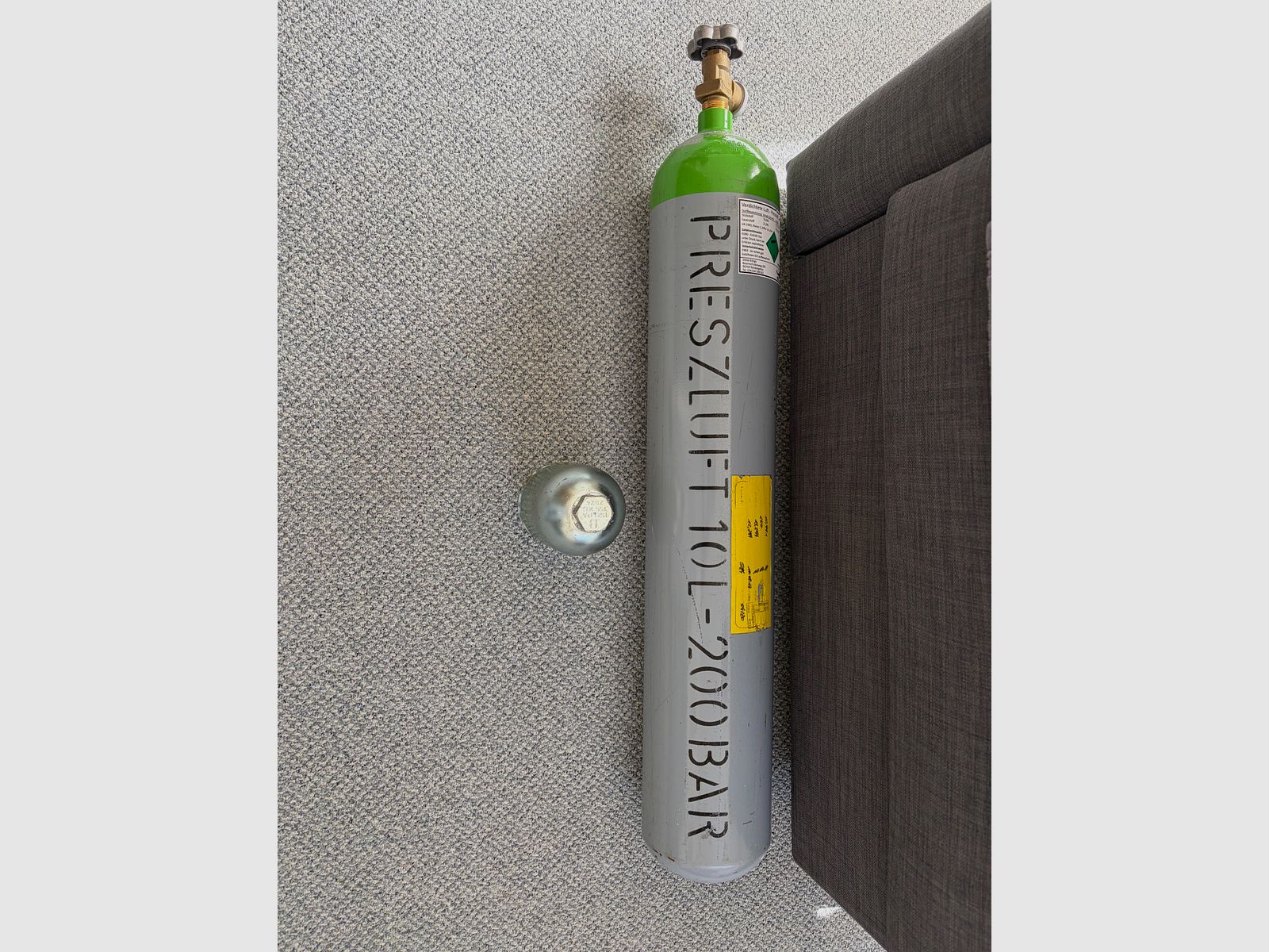 Compressed air bottle 10 liters 200 bar