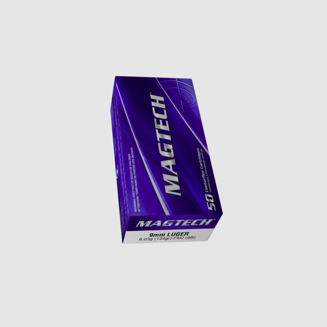 Magtech 9mm Luger VM 8,0g/124grs. 50 Stck.