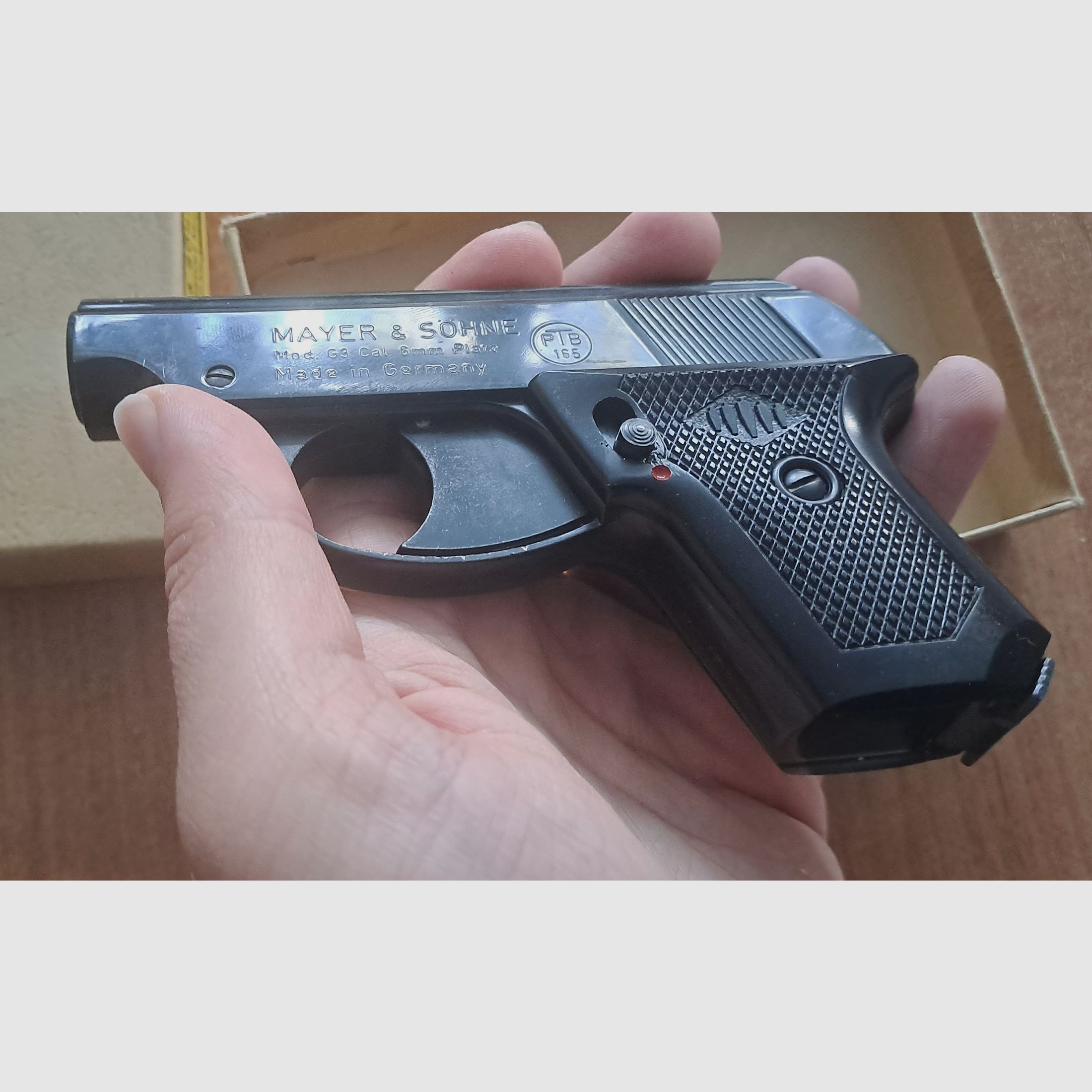 Seltene Mayer & Söhne G3 im Kaliber 6 mm Knall/ PTB 165