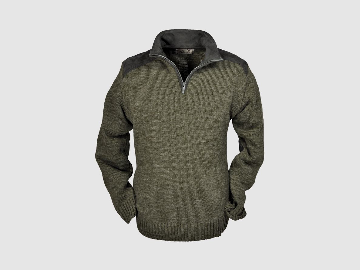 Troyer met staande kraag - en veloursaccenten