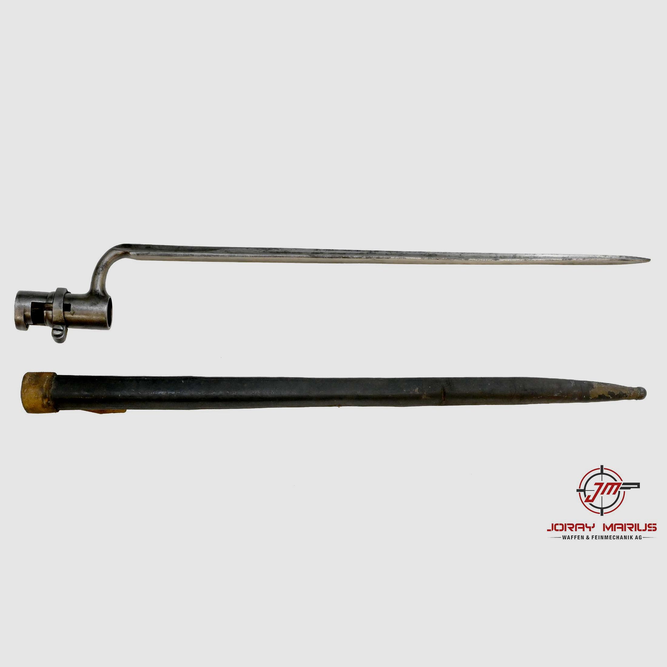 Side dagger with leather sheath