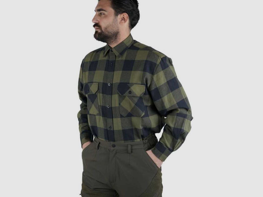 Chemise Masseria Flanella 13 Verte, image 3 sur 5