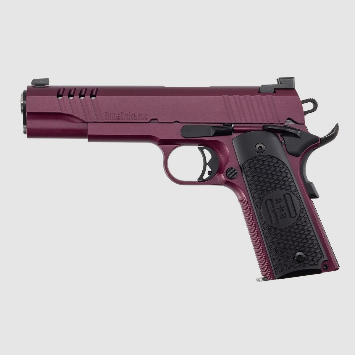 1911 Custom 5" Black Cherry Sight 3-Dot White, afbeelding 1 van 4