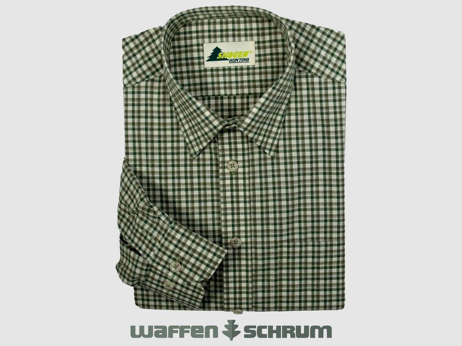 Camisa Skogen Hemd Kent Cuadro Oliva