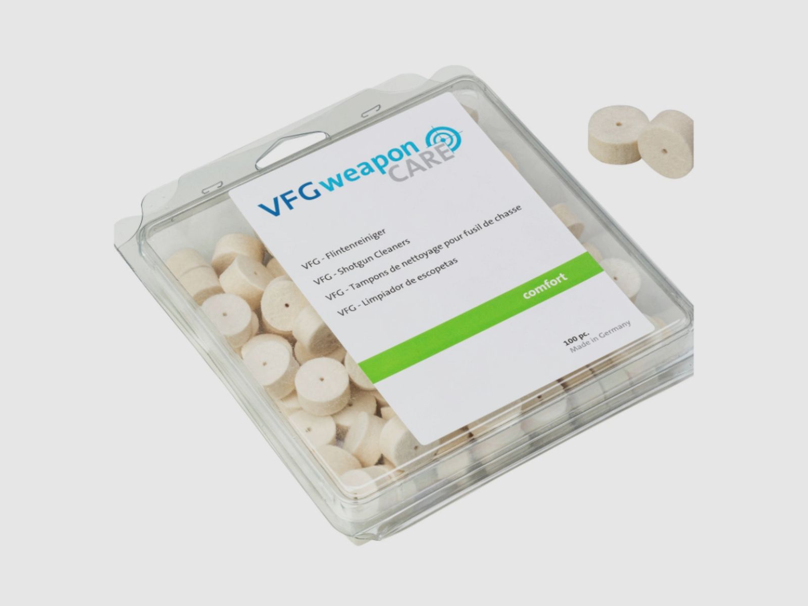 VFG 332050 cal. 12 mm Pulitore per fucili Comfort 100 pezzi